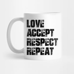 Dyslexia - Love accept respect repeat Mug